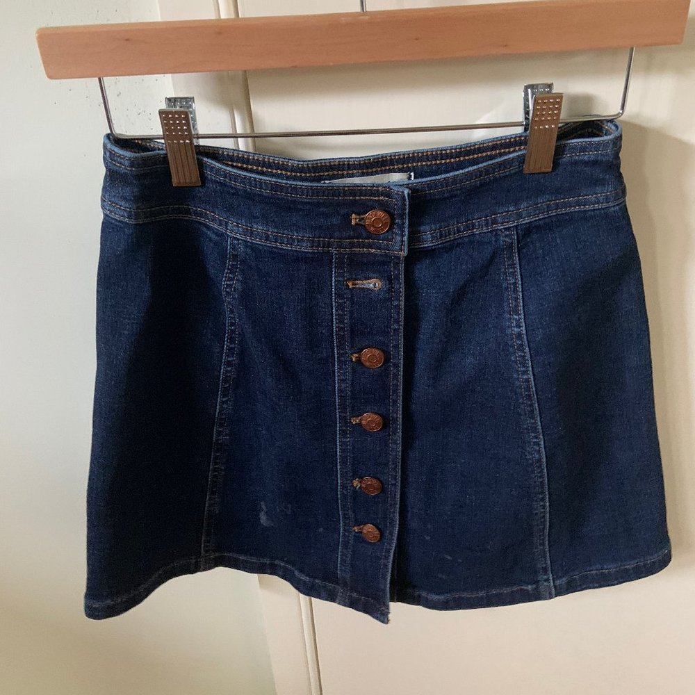 Button-up Jean/Denim Skirt: Madewell
